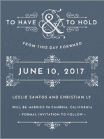 French Quarter Save The Date Wedding Invitation